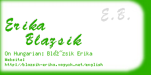 erika blazsik business card